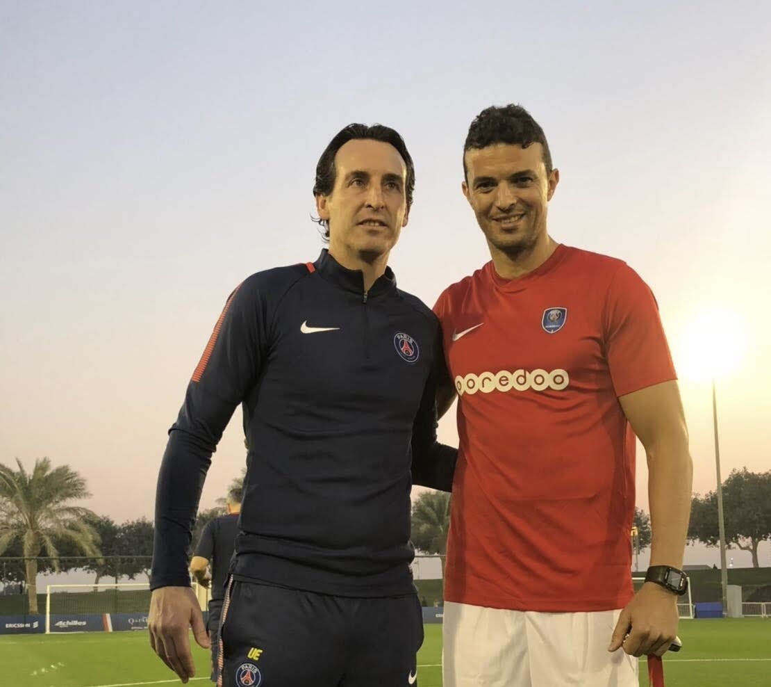 Coach with professional player